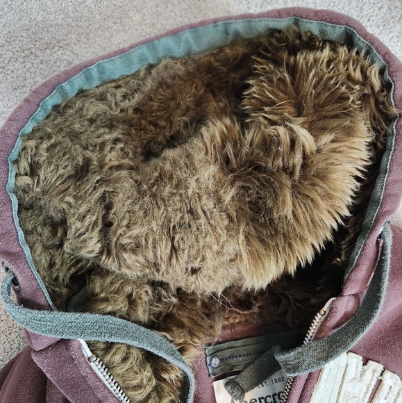 Abercrombie & Fitch Y2K Wolf Jaw Jacket Hoodie Hooded Sweatshirt FauxFur Sherpa - Picture 13 of 14